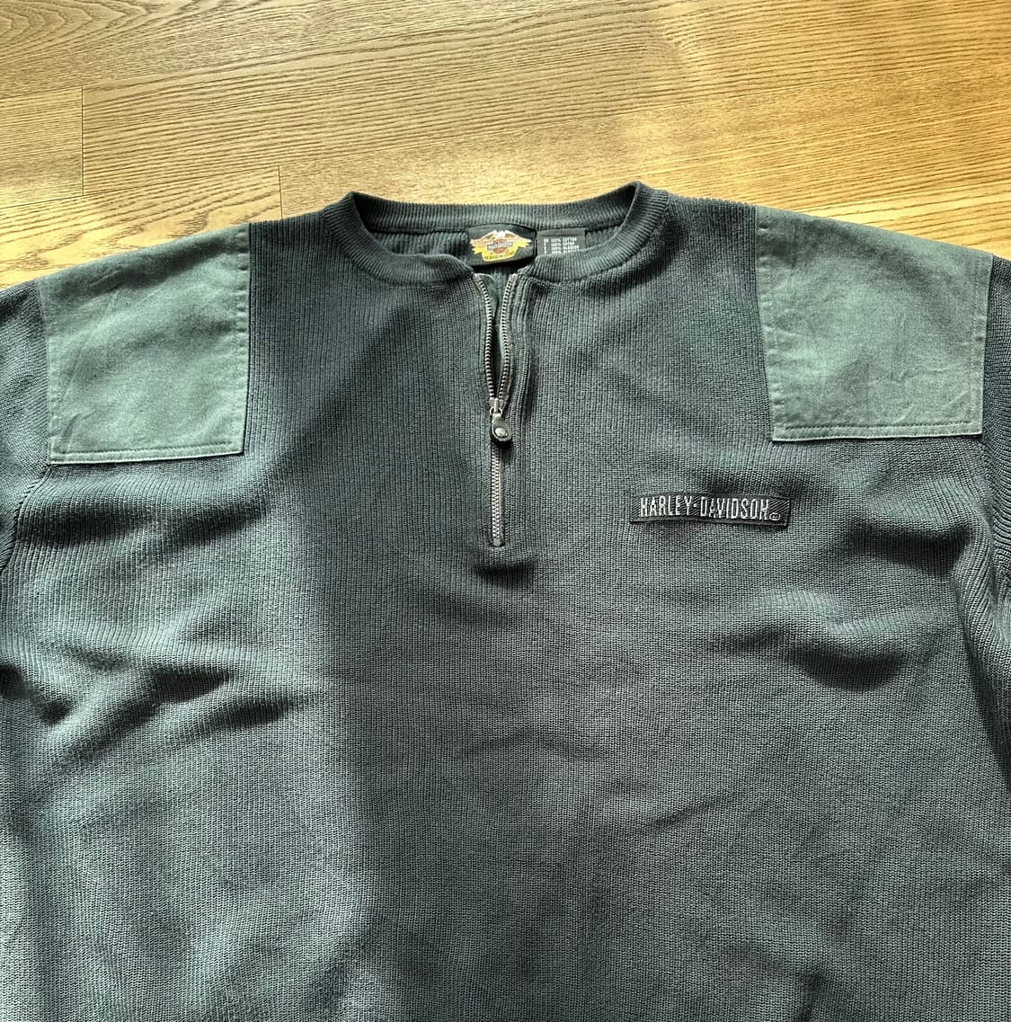 [XL] 빈티지 할리데이비슨 하프집업 올리브 상품이미지2