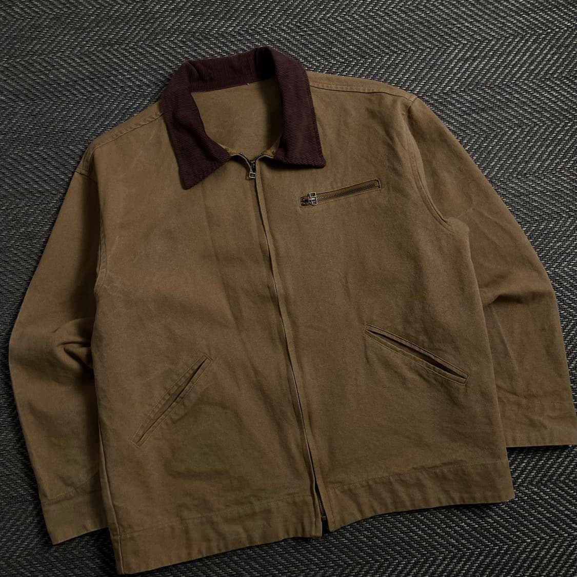 빈티지 올드스쿨 캔버스 워크 자켓 브라운y 4216 상품이미지1