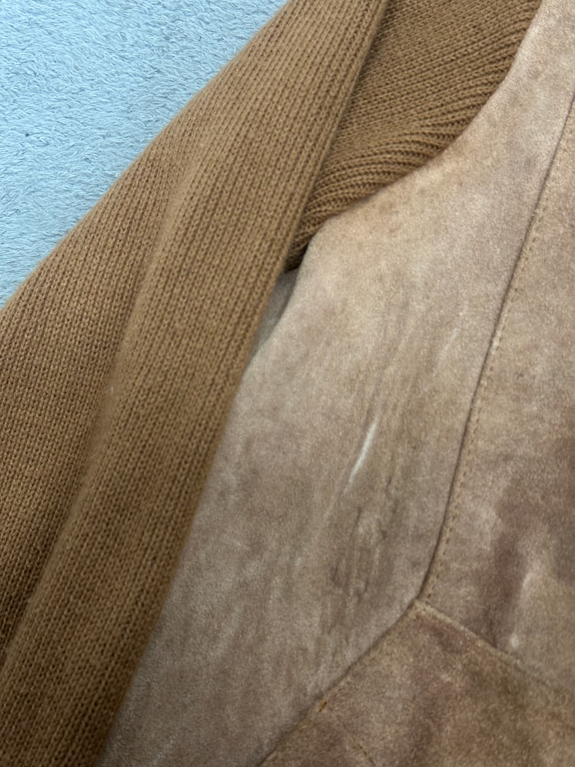 80s Sears SportsWear 니트 스웨이드 자켓 L 상품이미지6