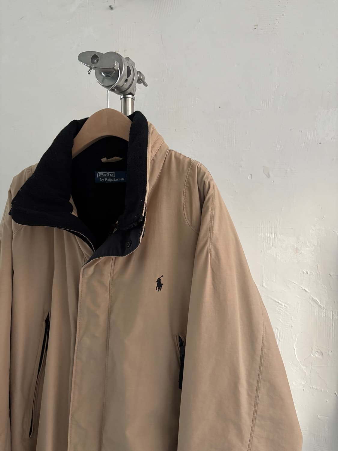 Polo 폴로 랄프로렌 베이지 컬러 안감기모 봄버 자켓 상품이미지8