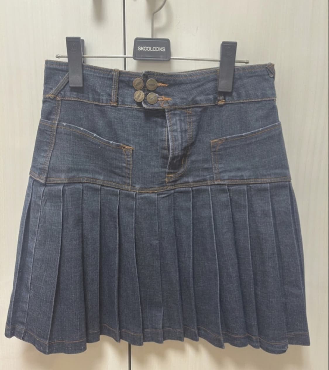 Von Dutch (Jeans) 00s 본더치 데님 플레어 스커트 y2k 상품이미지1