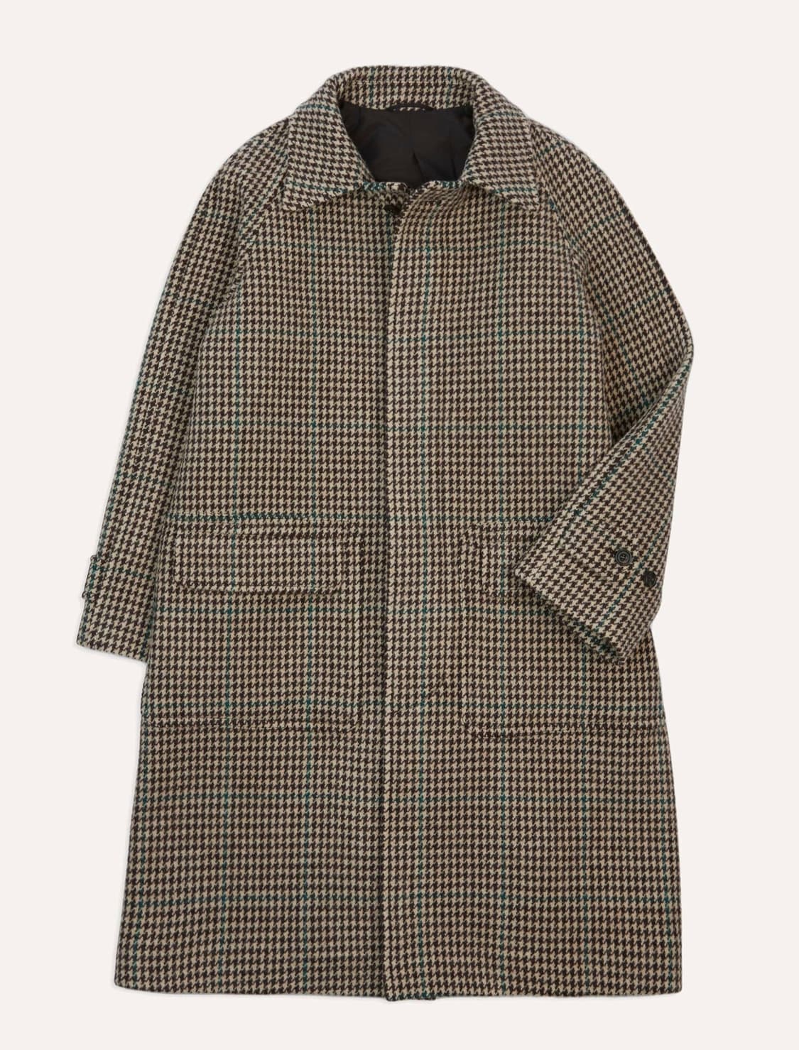 드레익스 하운드투스 체크 울 래글런 코트 발마칸 코트 40 사이즈 상품이미지6