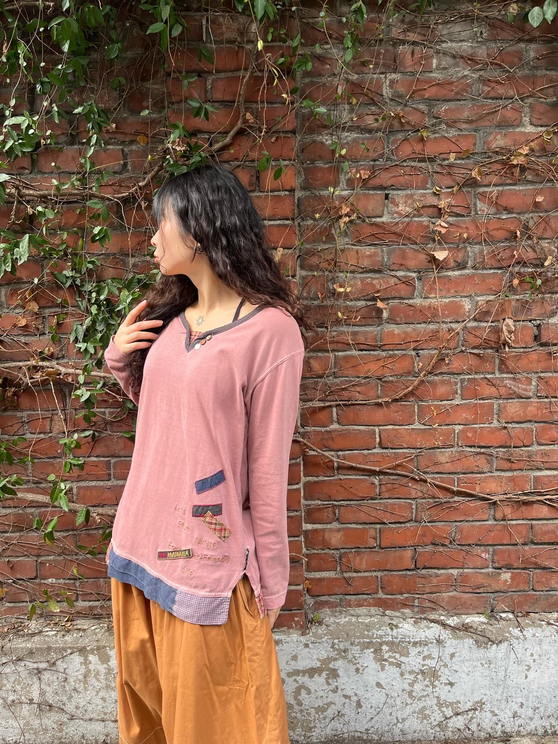 일본무드 패치 롱슬리브 상품이미지3