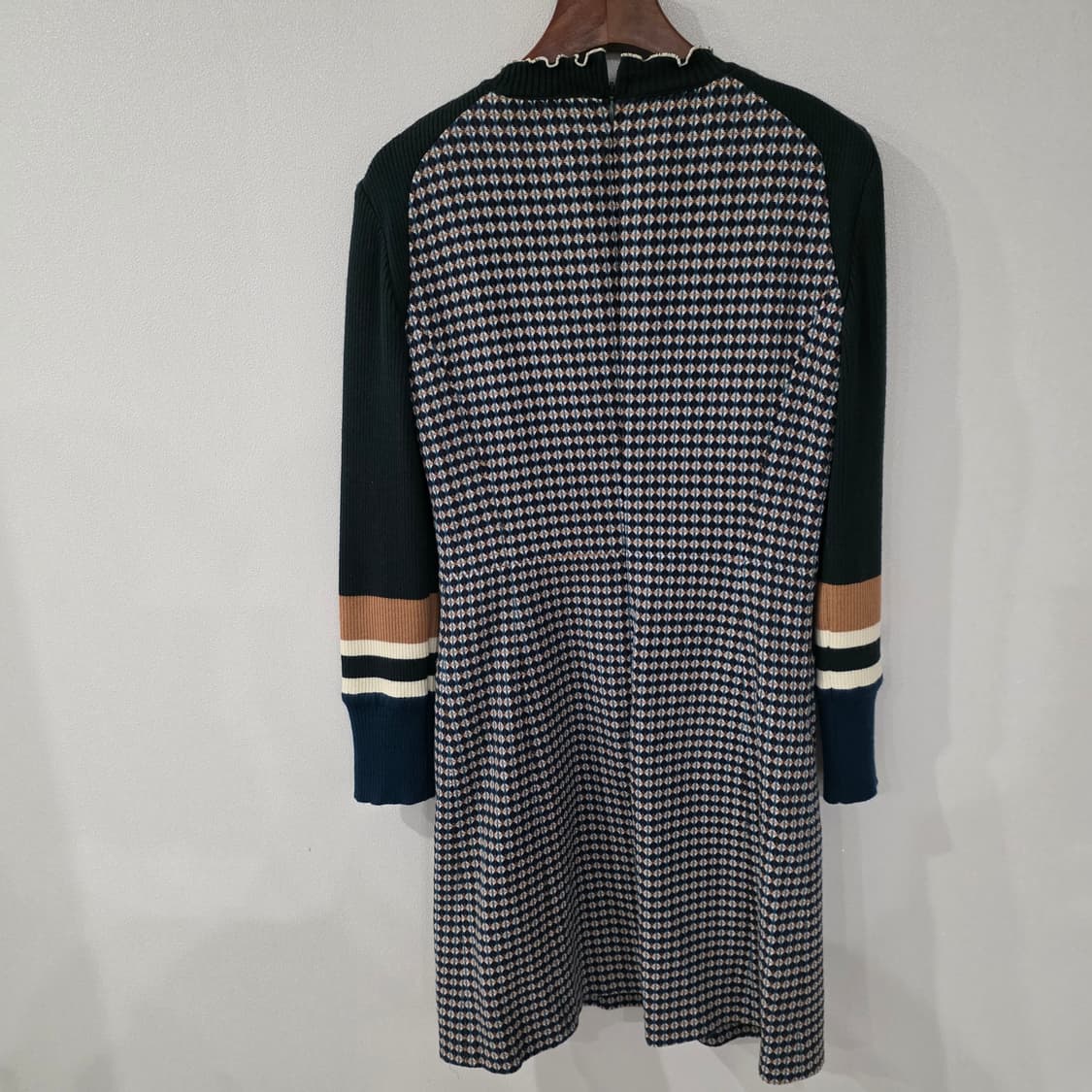 듀엘 배색 니트 원피스 55 상품이미지7