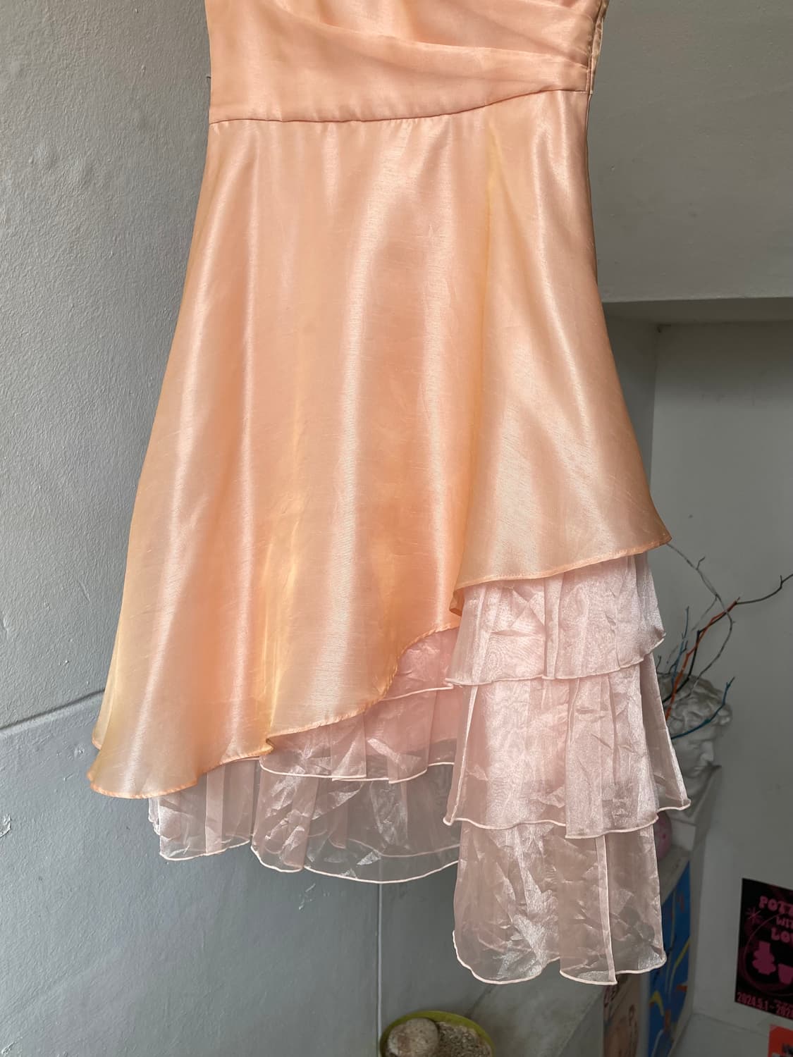 코랄 핑크 파티 드레스 상품이미지3