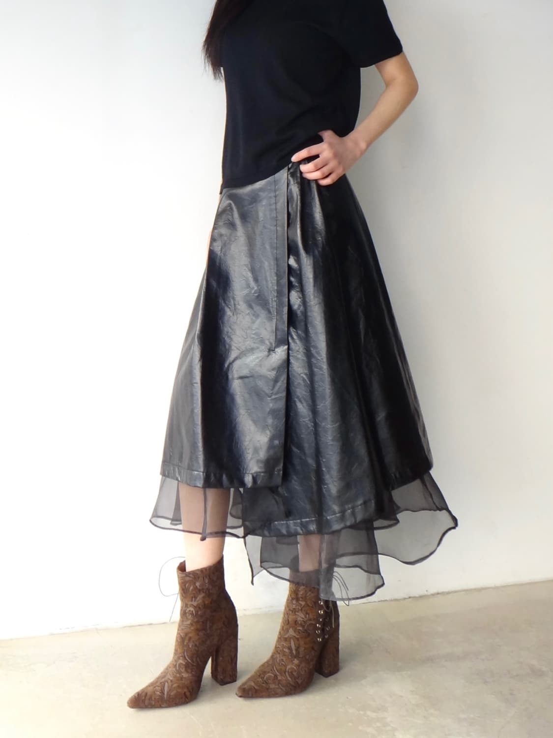 EIMY ISTOIRE pattern twist short boots 상품이미지6