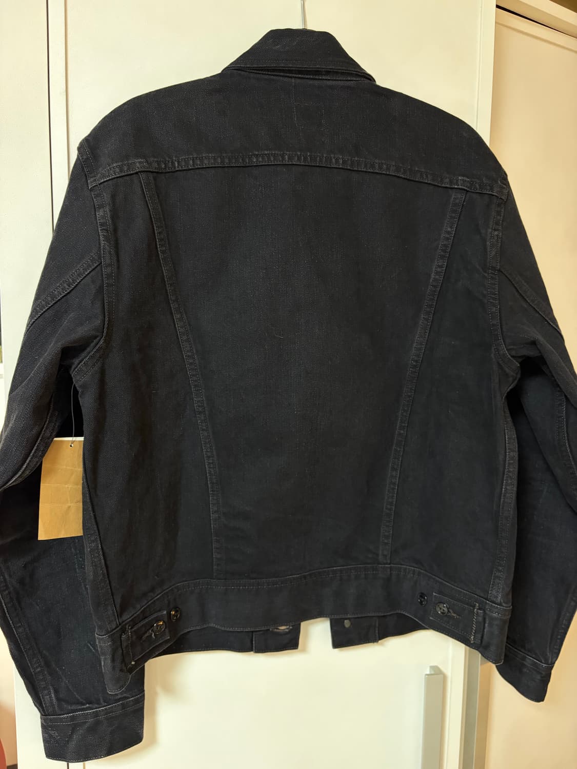 RRL 블랙 데님 트러커 새거 M 상품이미지7