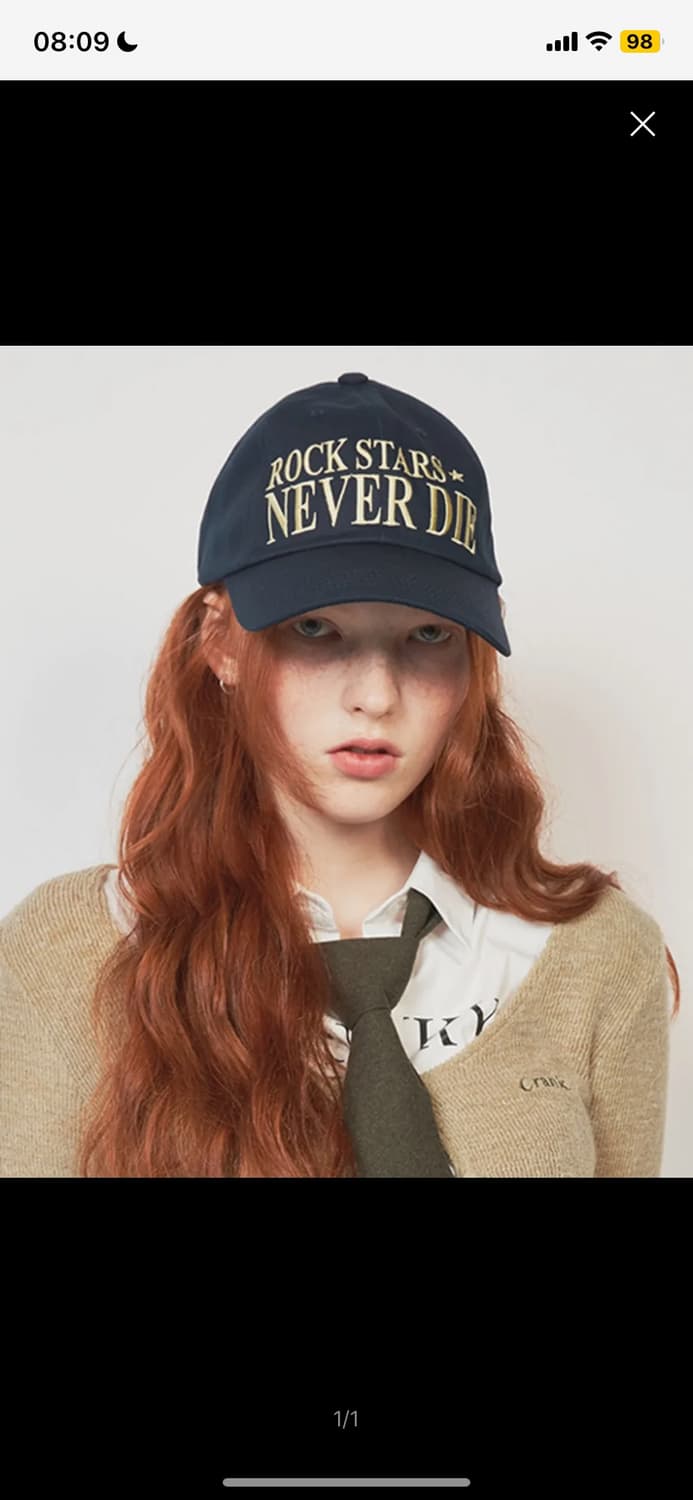 크랭크 락스타네버다이 네이비 캡모자 볼캡 빈티지 단종 상품이미지1