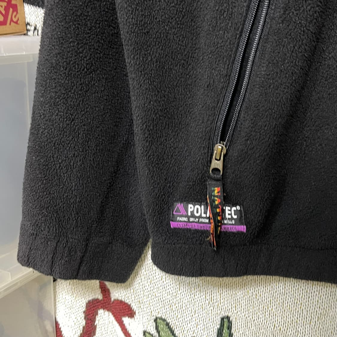 90s 코오롱 스포츠 패턴 플리스 집업 상품이미지6