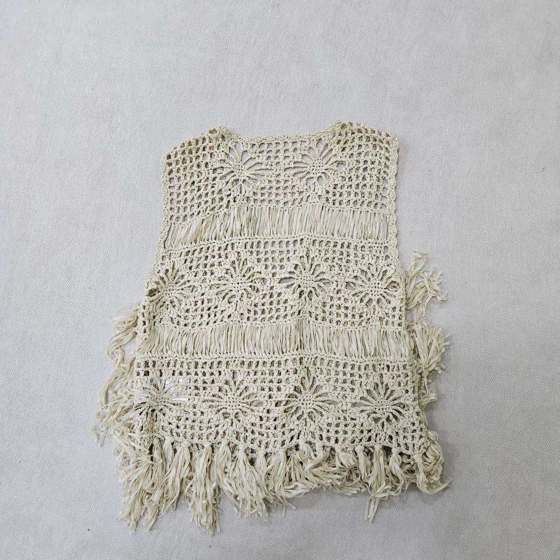 S 플라스틱아일랜드 프린지 오픈 베스트 0317Y 상품이미지2