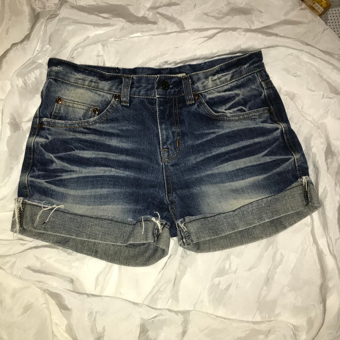 Vintage 고스 펑크 워싱 로우 핫팬츠 상품이미지2