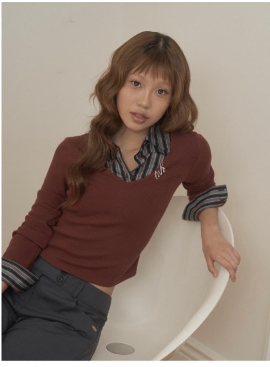 Toh 코니탑 긱시크 (버건디) 상품이미지1