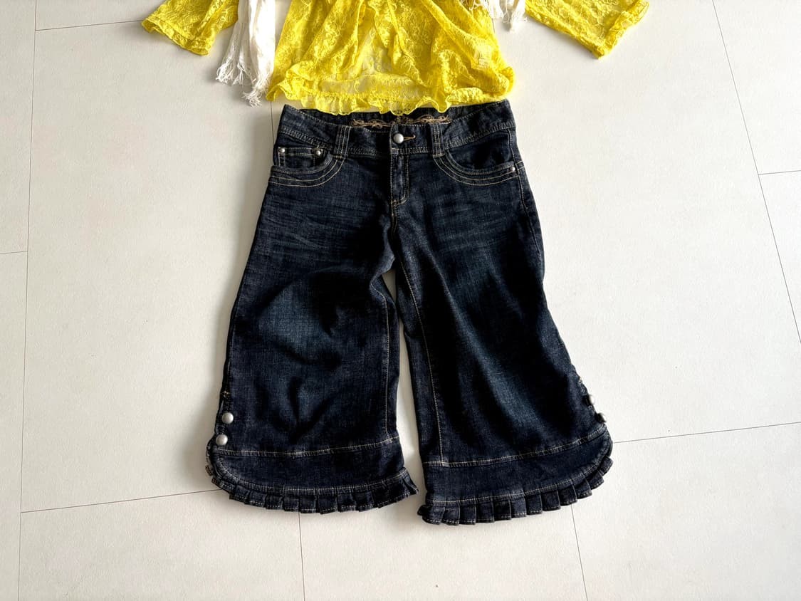 axes femme) ruffle hem denim pants 상품이미지2