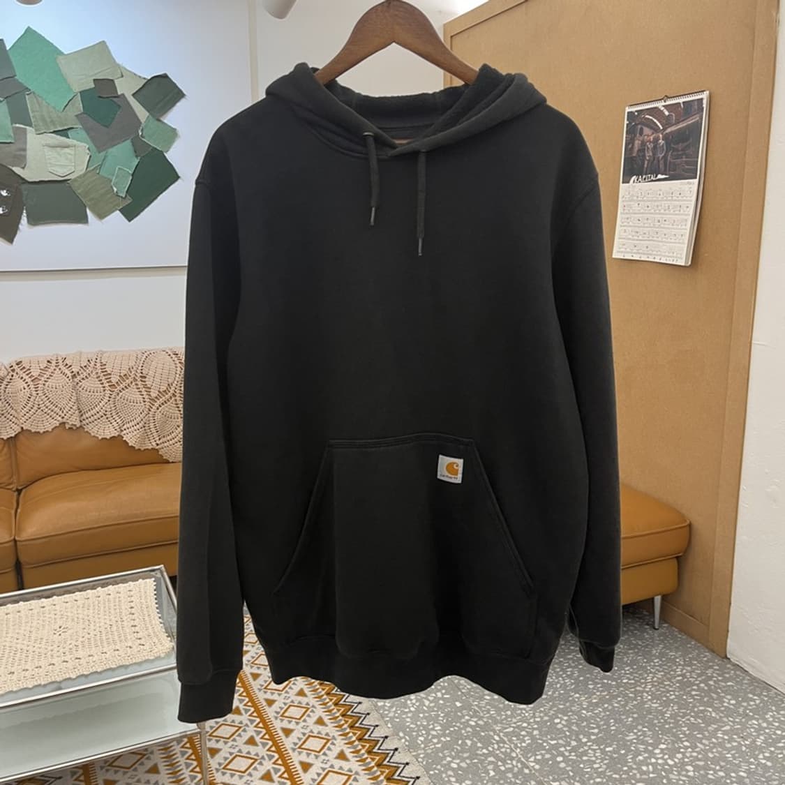 칼하트 스트릿 캐주얼 펑크 슬리브로고 후드티 M C10749 상품이미지3