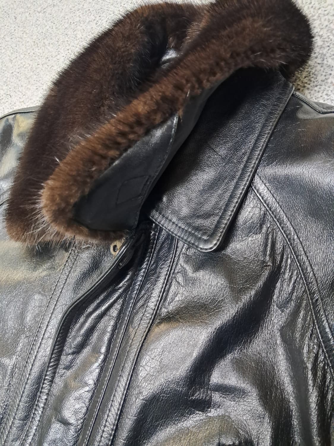 빈티지 가죽 무스탕 자켓 상품이미지6