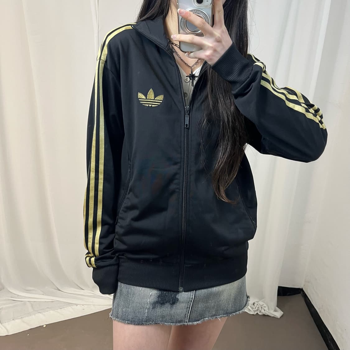 Adidas black gold Firebird jersey 상품이미지3