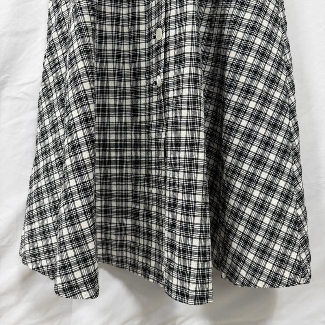 오르(ORR) 체크 플레어 롱원피스 상품이미지5