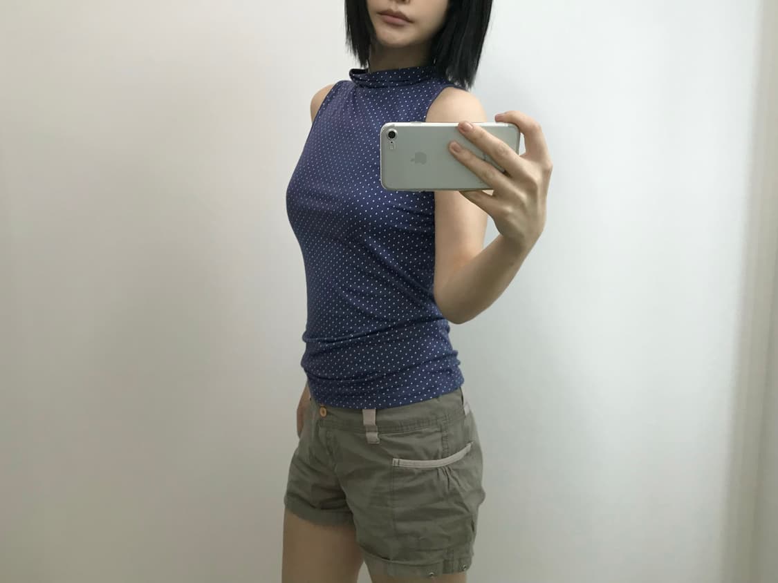 빈티지 배색 카고 숏팬츠 상품이미지3
