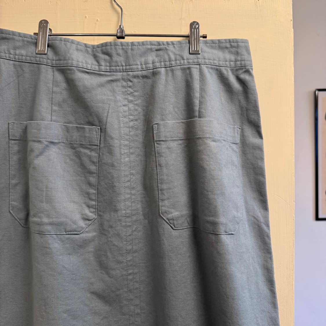 하늘색 린넨 스커트 상품이미지1