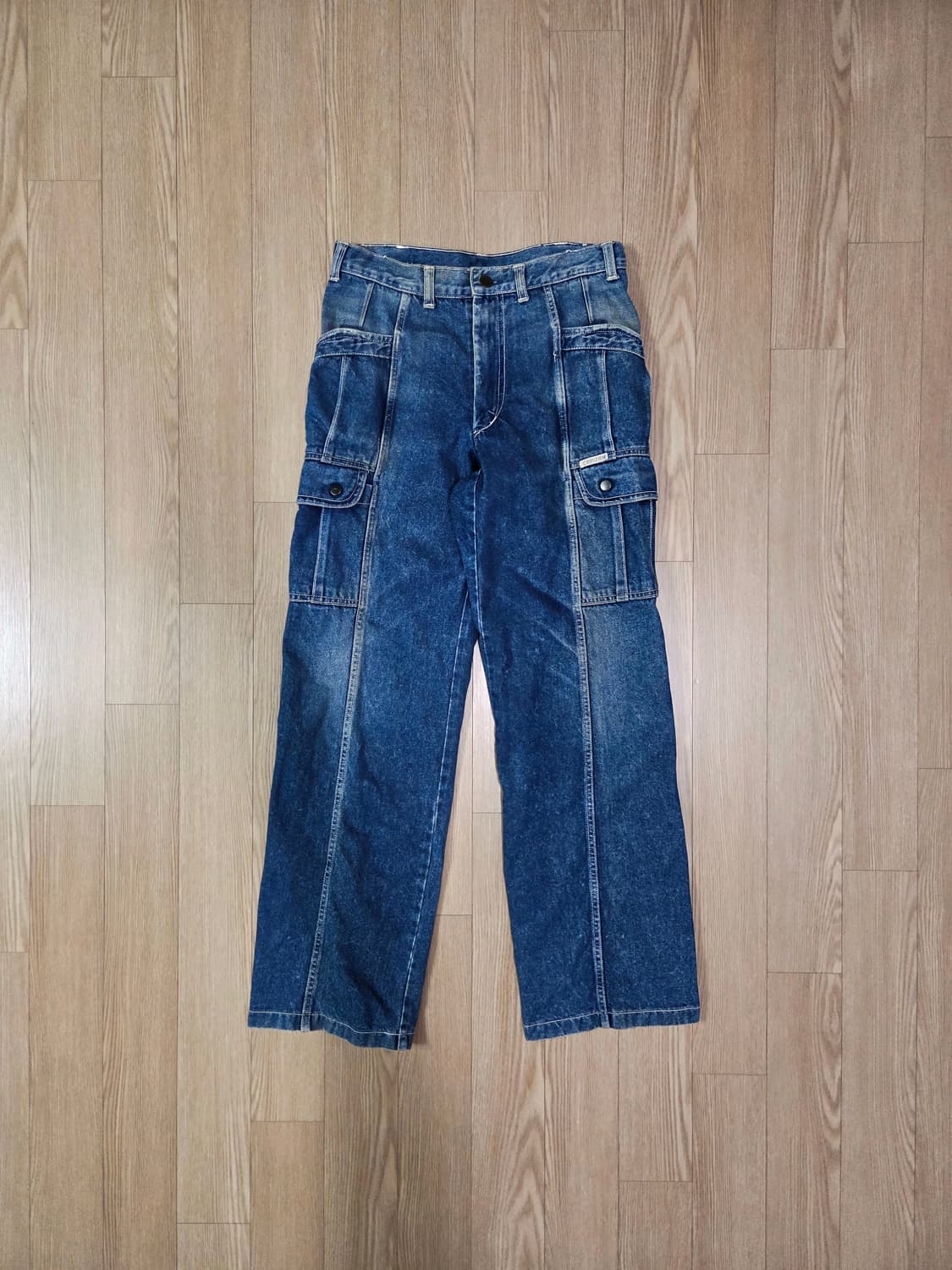 CAPITAN JAPAN 워싱 카고 데님 팬츠 상품이미지1