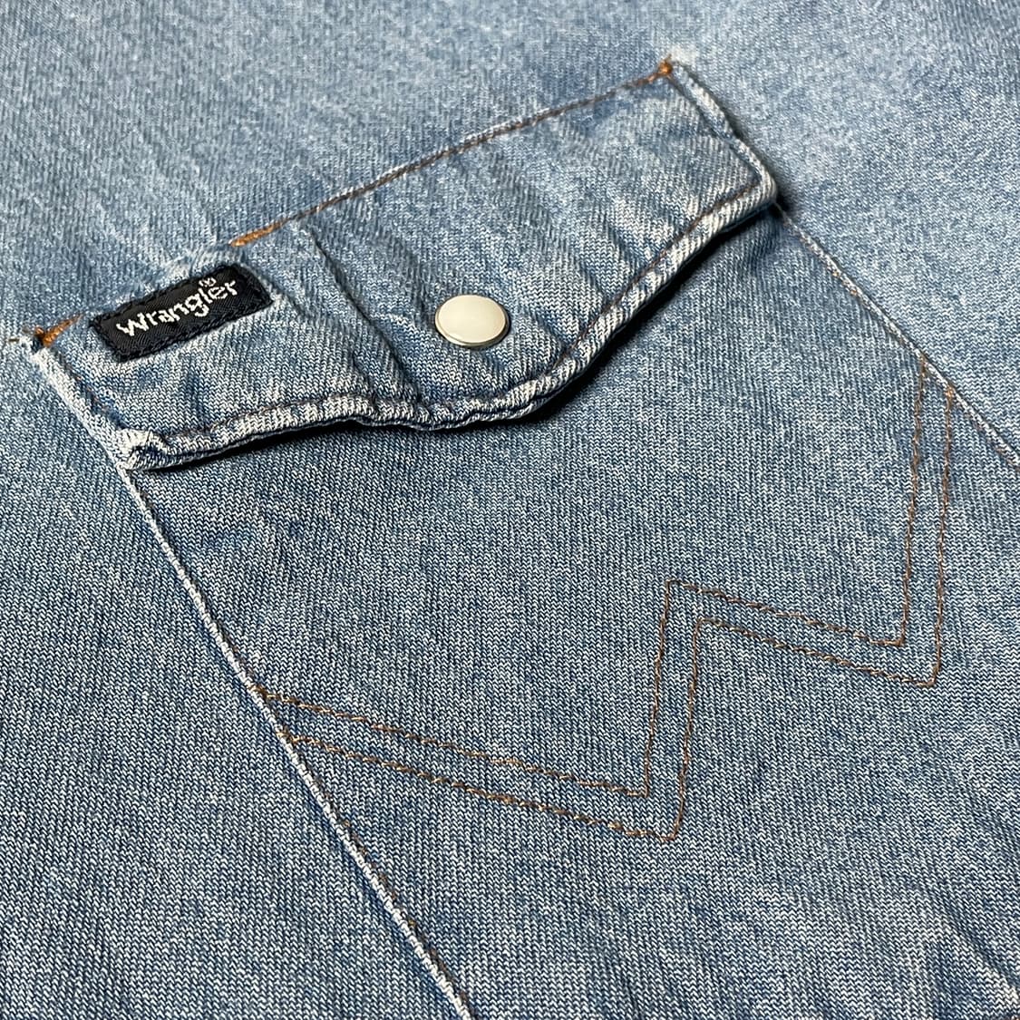 WRANGLER 랭글러 빈티지 웨스턴 데님 코튼 셔츠 A00501 상품이미지4