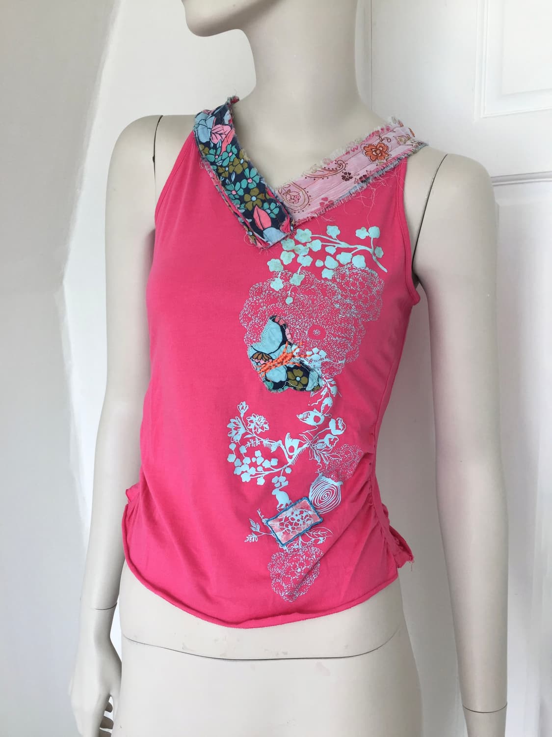 Vintage Oriental Print Pink Cami Top 상품이미지1