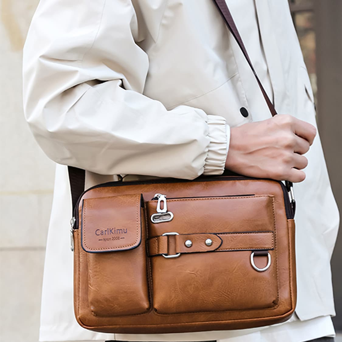 남성 노트북 가방 메신저 백 크로스 숄더 가방 상품이미지10