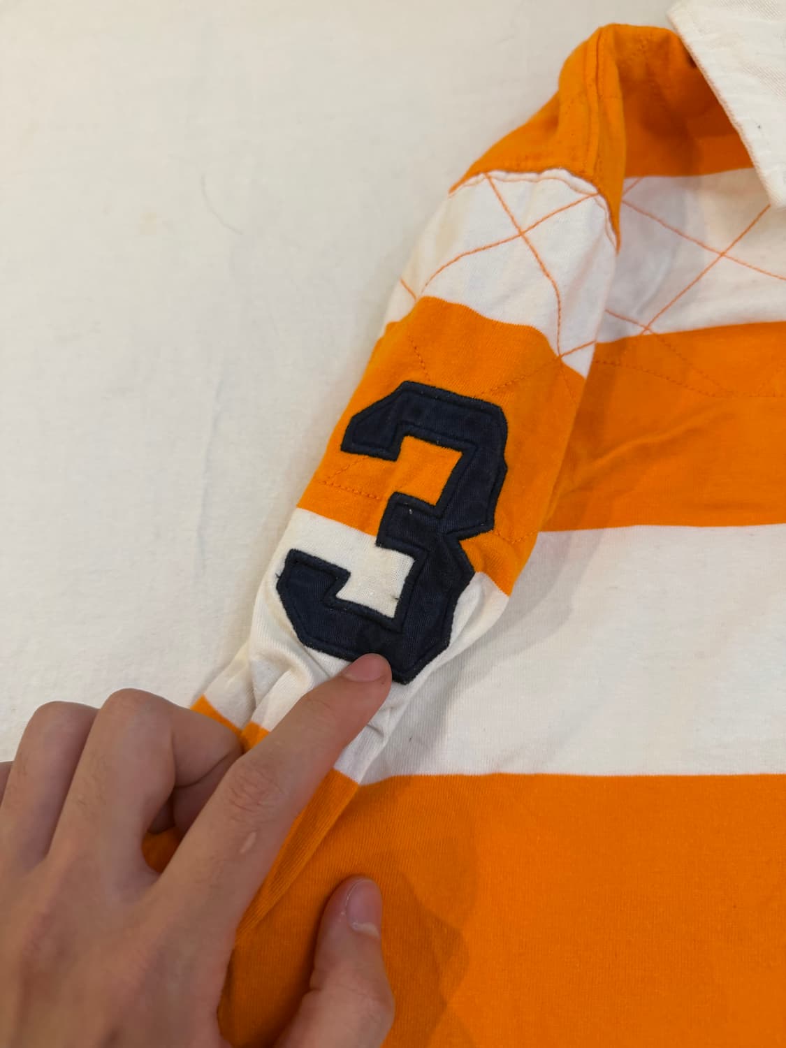 폴로 랄프로렌 빅포니 치프키프 롱슬리브 럭비티 오렌지 상품이미지3