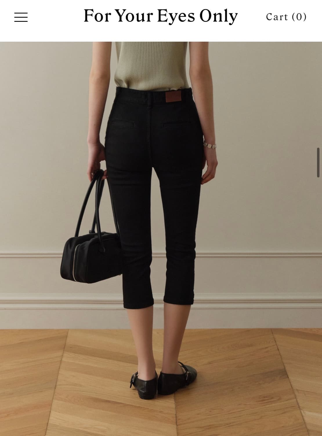 포유온 카프리팬츠 Clea Capri pants 블랙(36) 상품이미지3