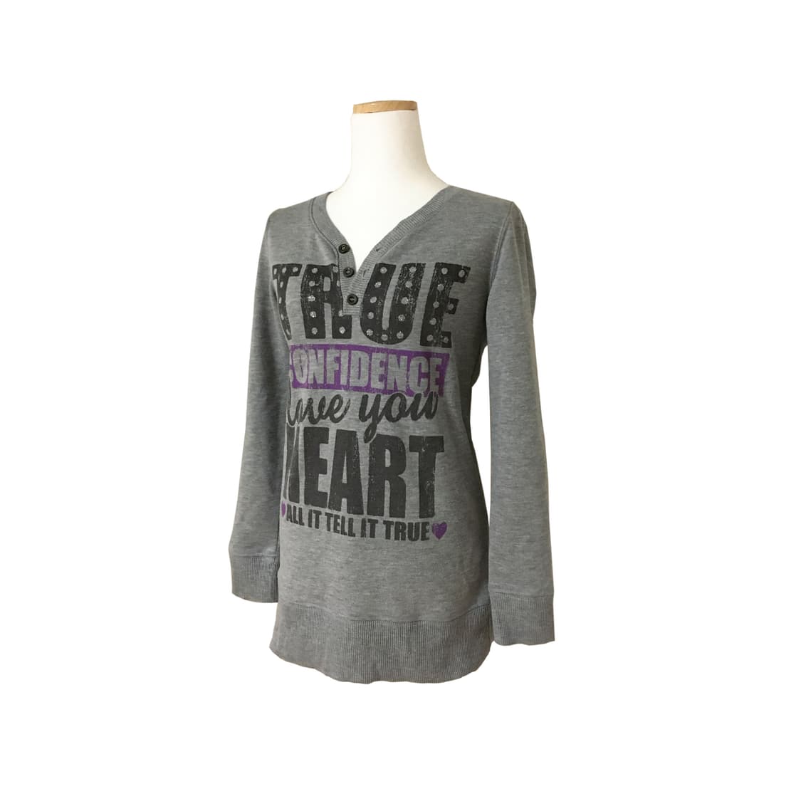 그레이 레터링 롱슬리브 상품이미지3