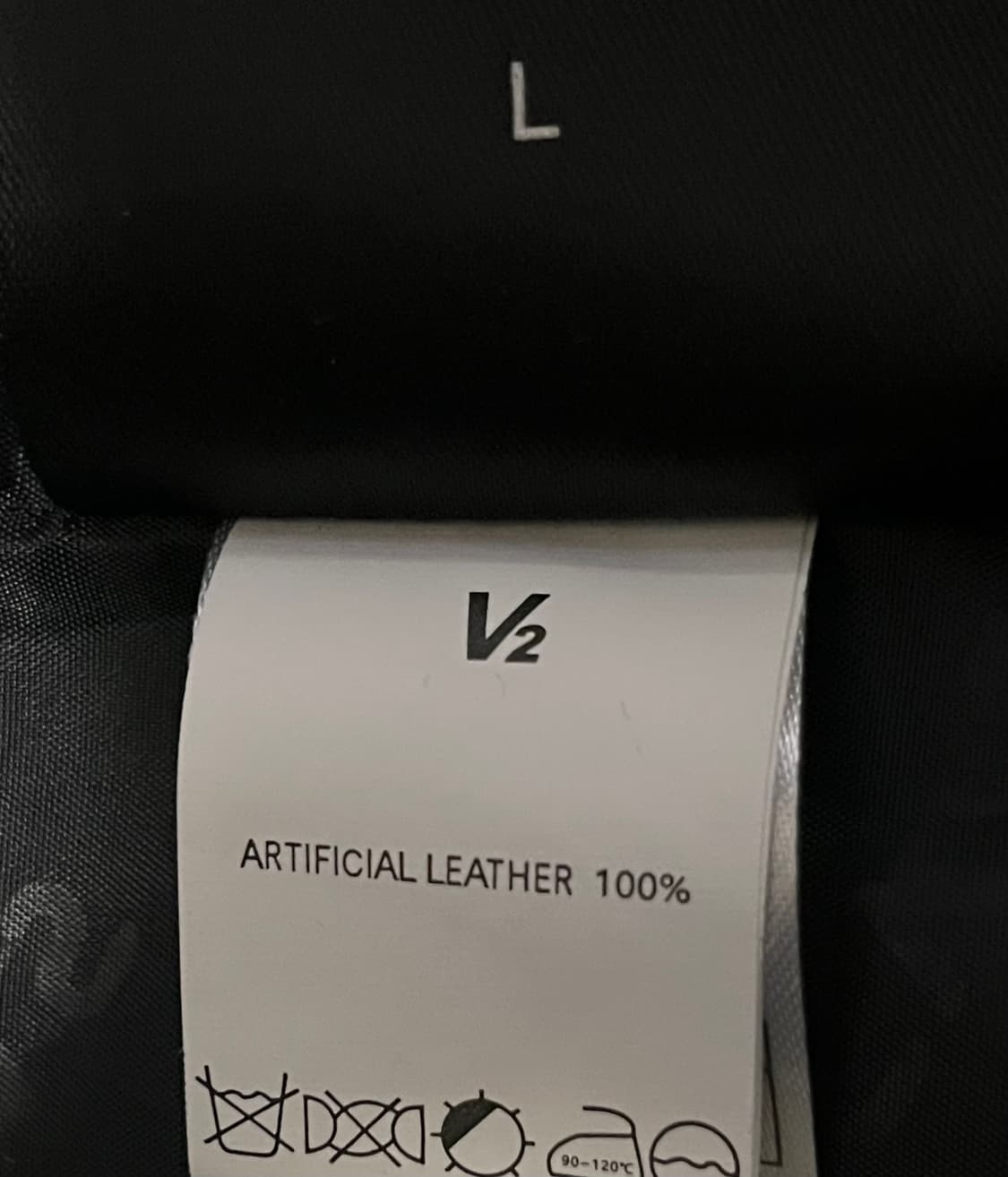 V2 비건 레더 자켓 블랙 L 상품이미지4