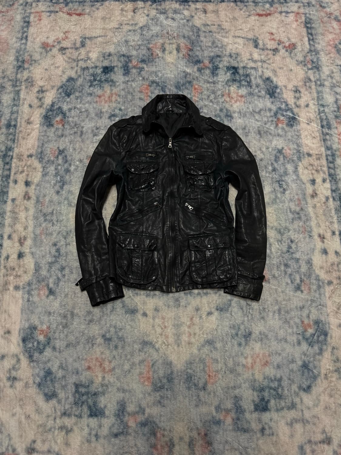 Unknown pocket gimmick leather jacket 상품이미지2