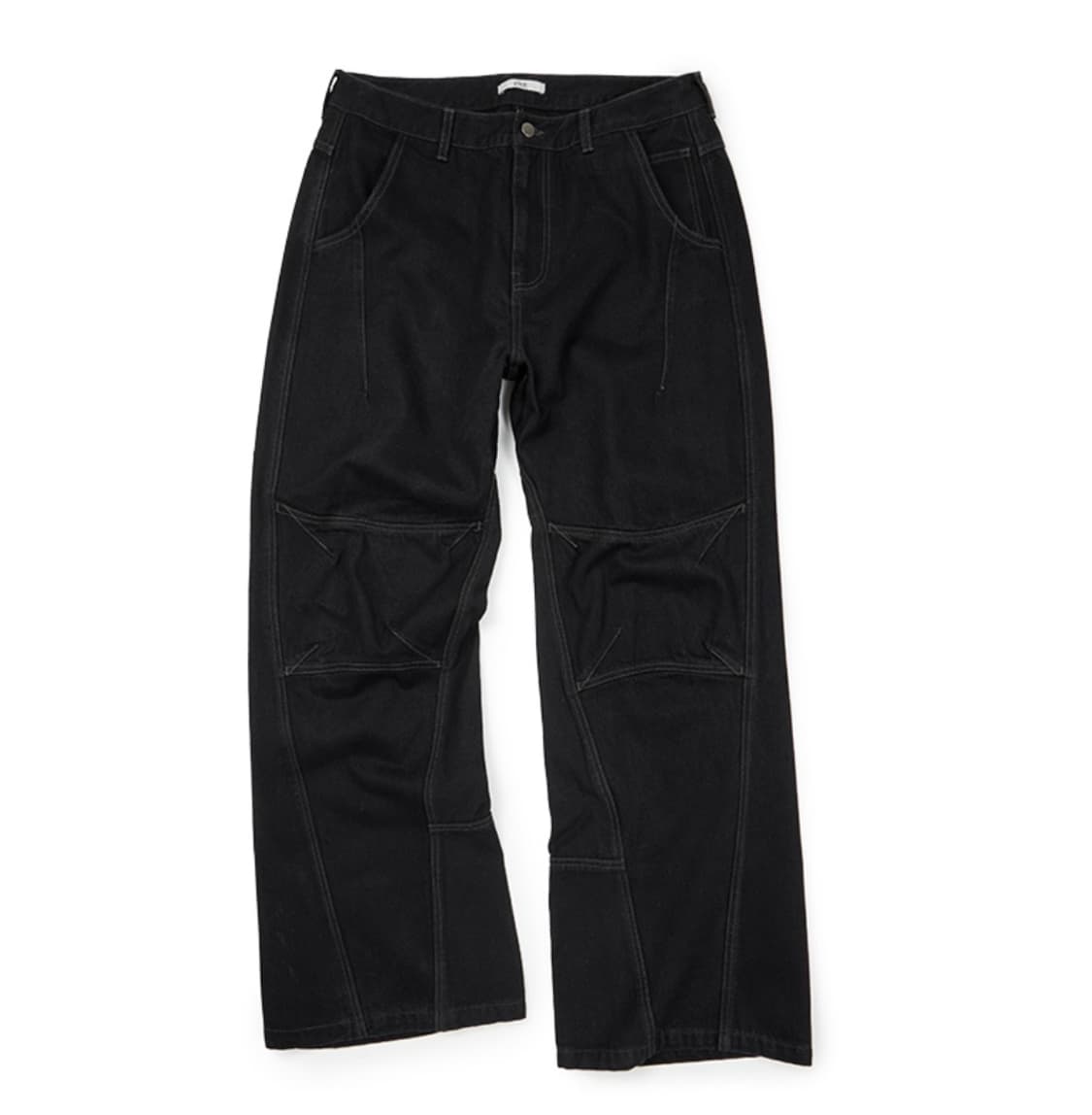 ETCE curved panel denim pants 2.0 black 상품이미지1