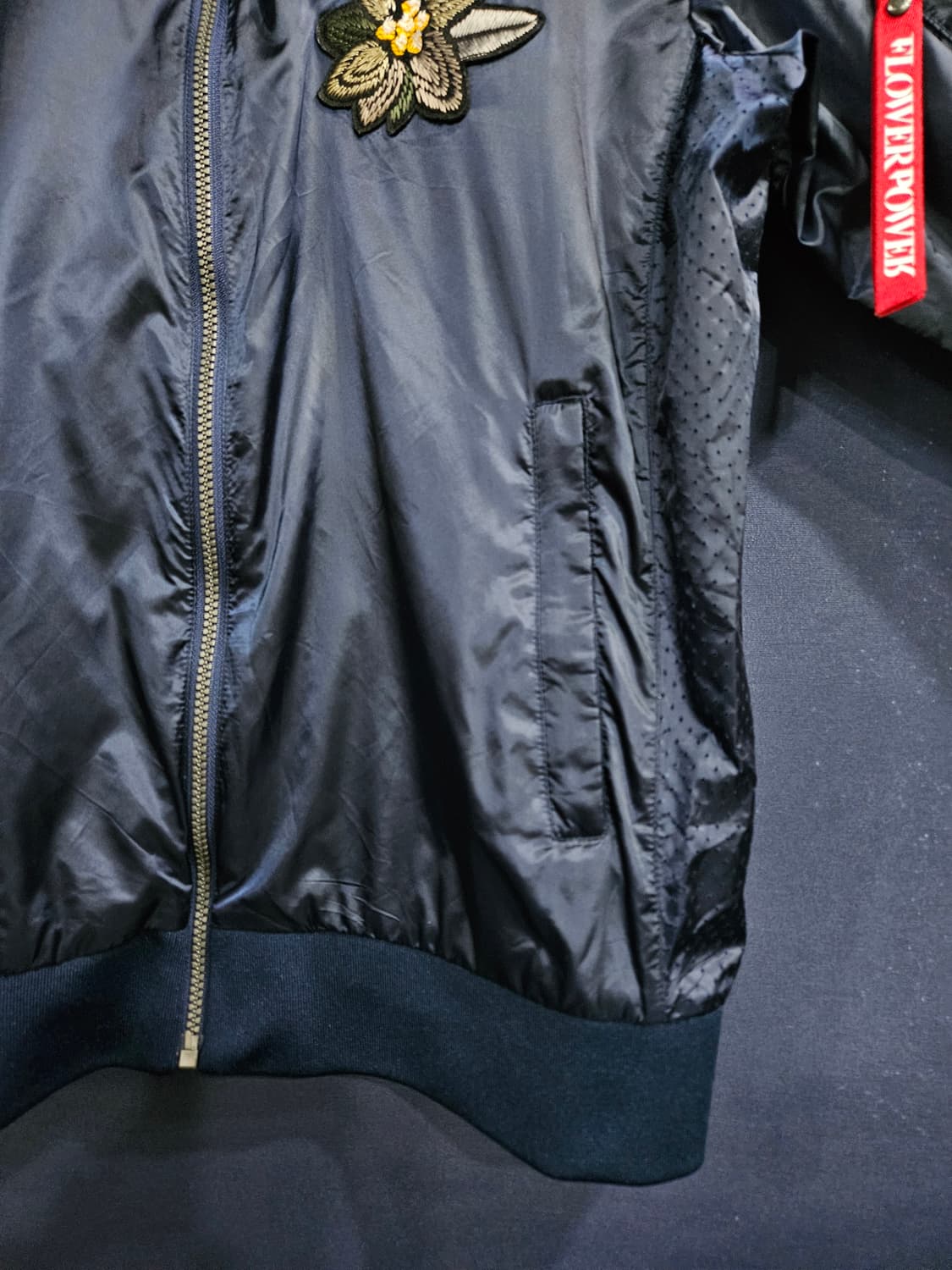 코오롱스포츠 유광 네이비 남성 100 바람막이 항공점퍼  상품이미지6