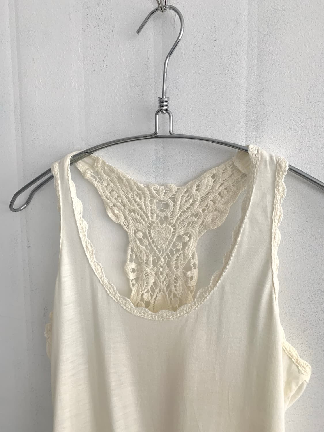 Ivory Crochet Back Point Sleeveless 상품이미지4