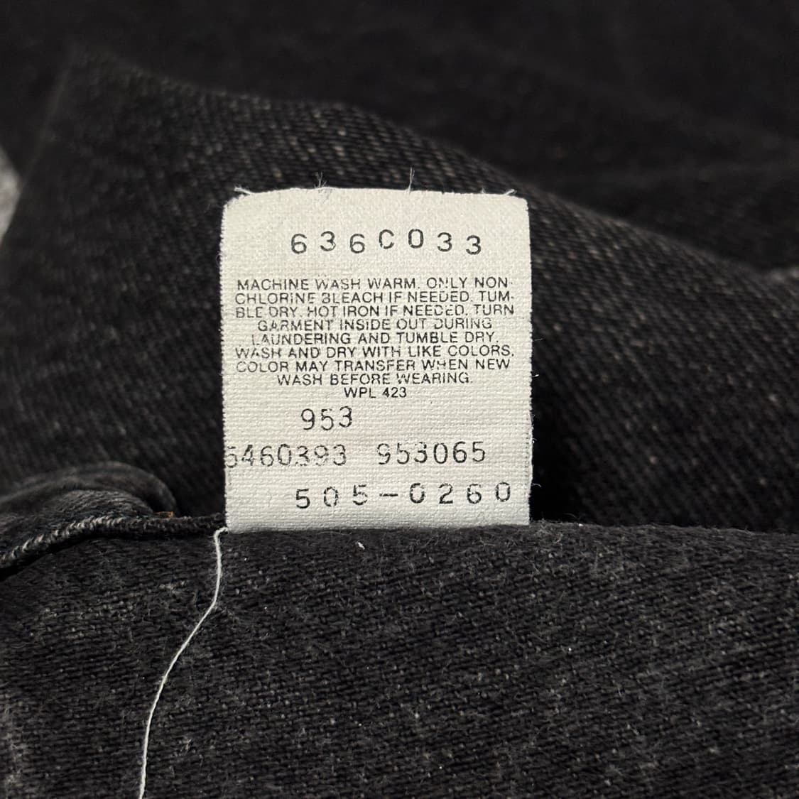 90s 빈티지 리바이스 505 블랙 허리45cm 상품이미지8