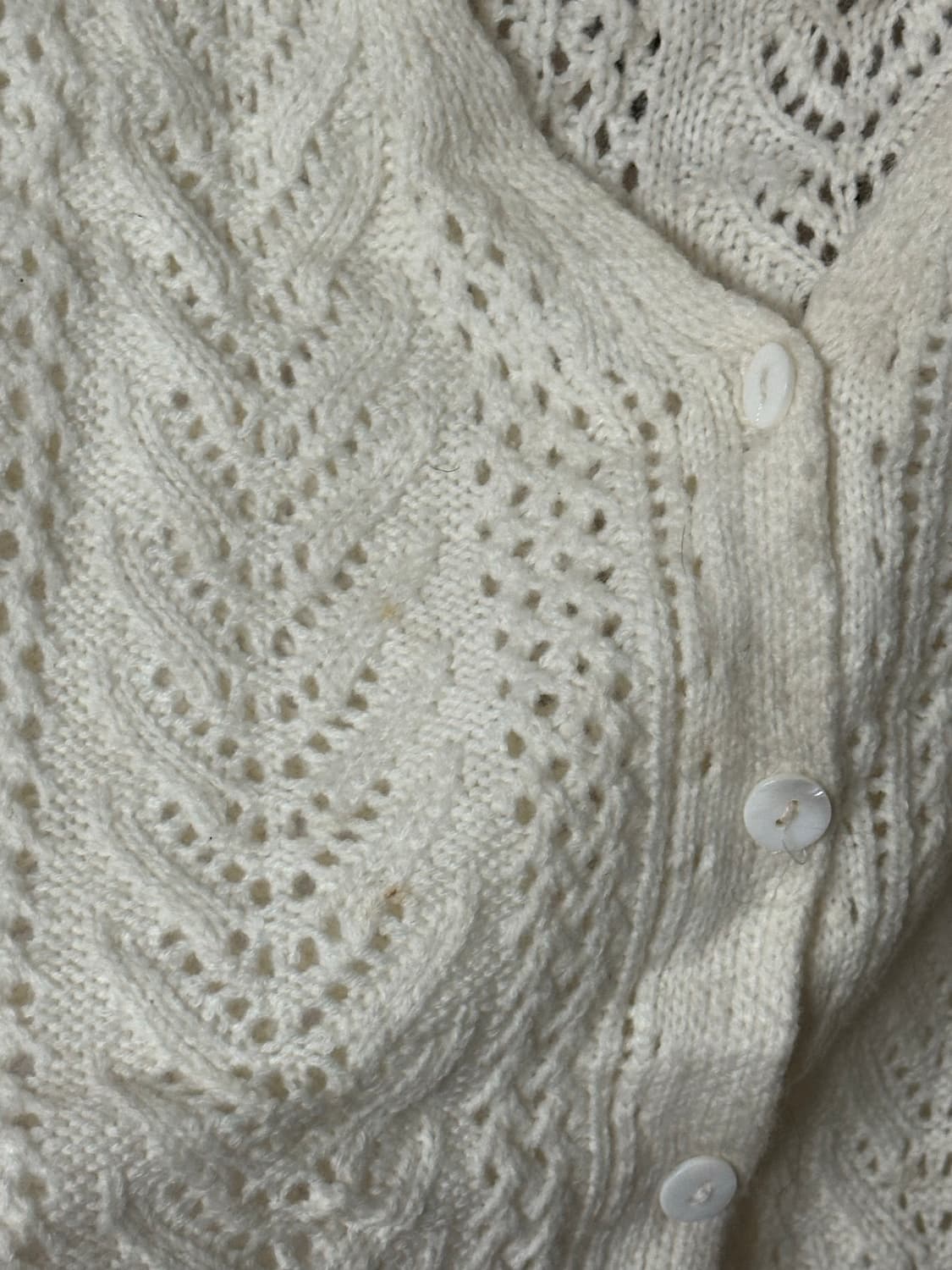 급처(착샷O) 빈티지 아이보리 니트 베스트 모리걸st 상품이미지7