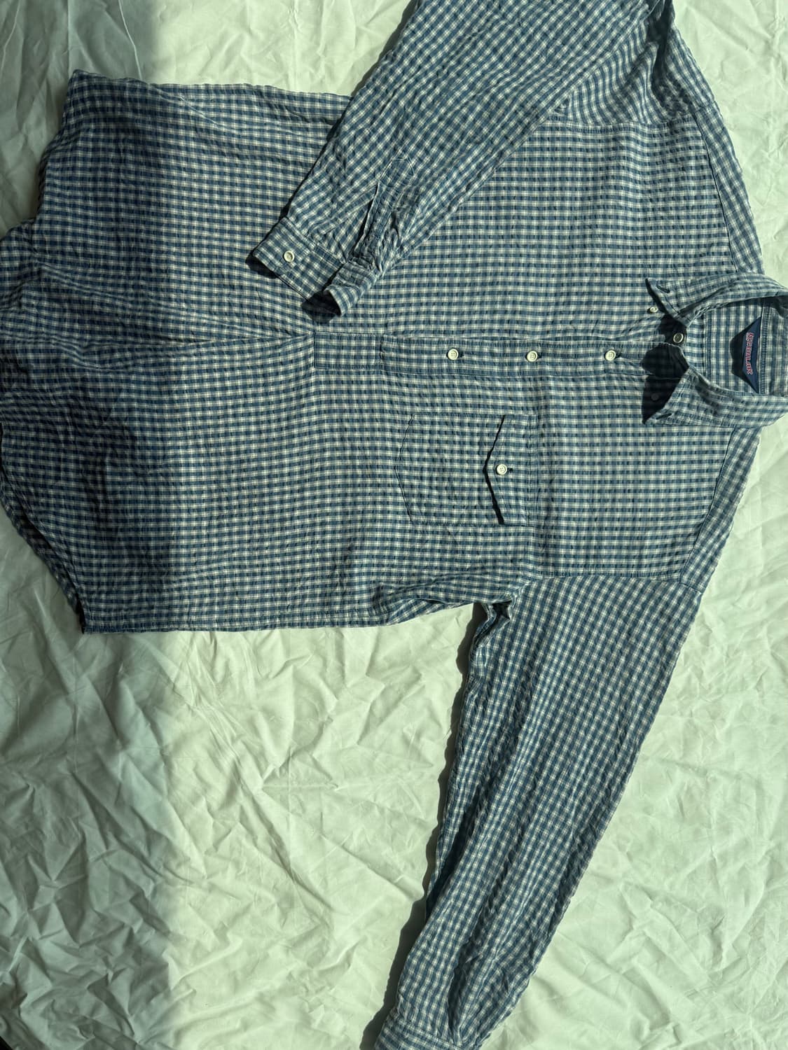 블루 패턴 셔츠티 상품이미지4