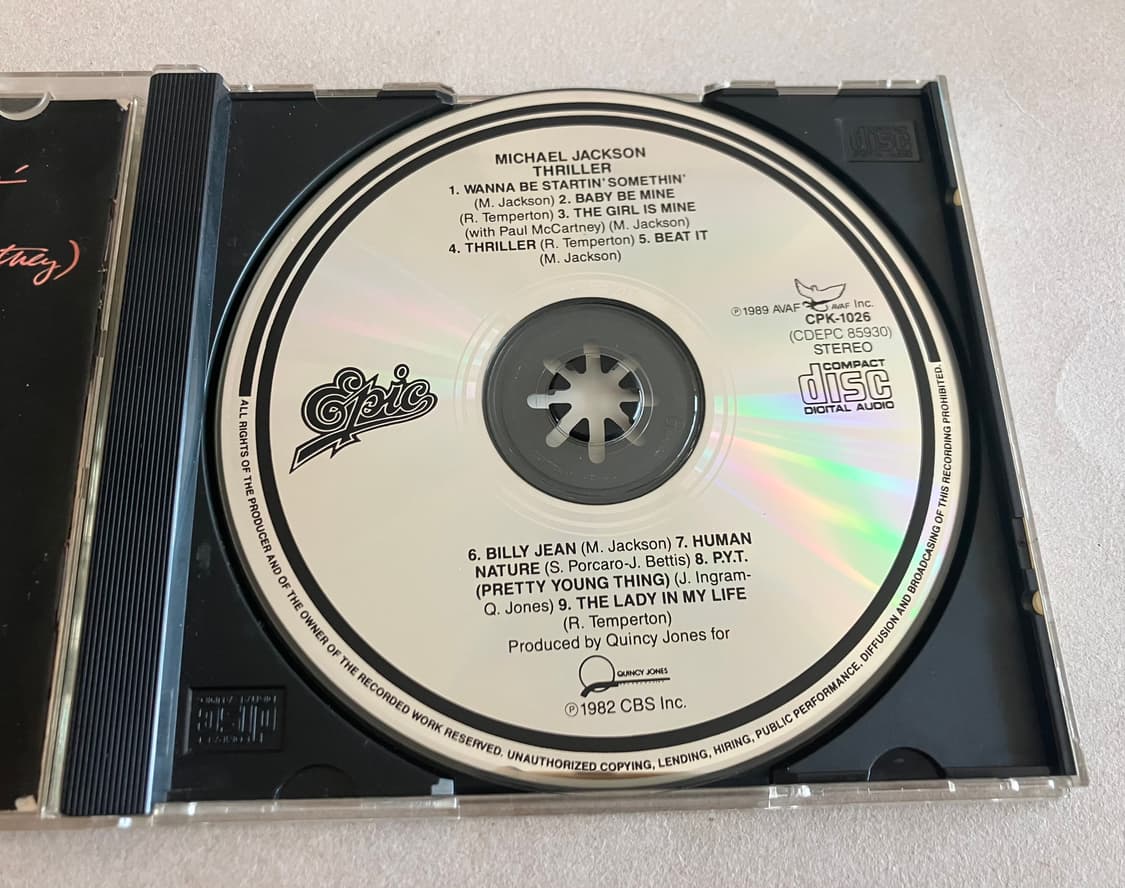 82s 마이클잭슨 스릴러 Thriller 국내 라이센스 초판 CD 팝시디 상품이미지3