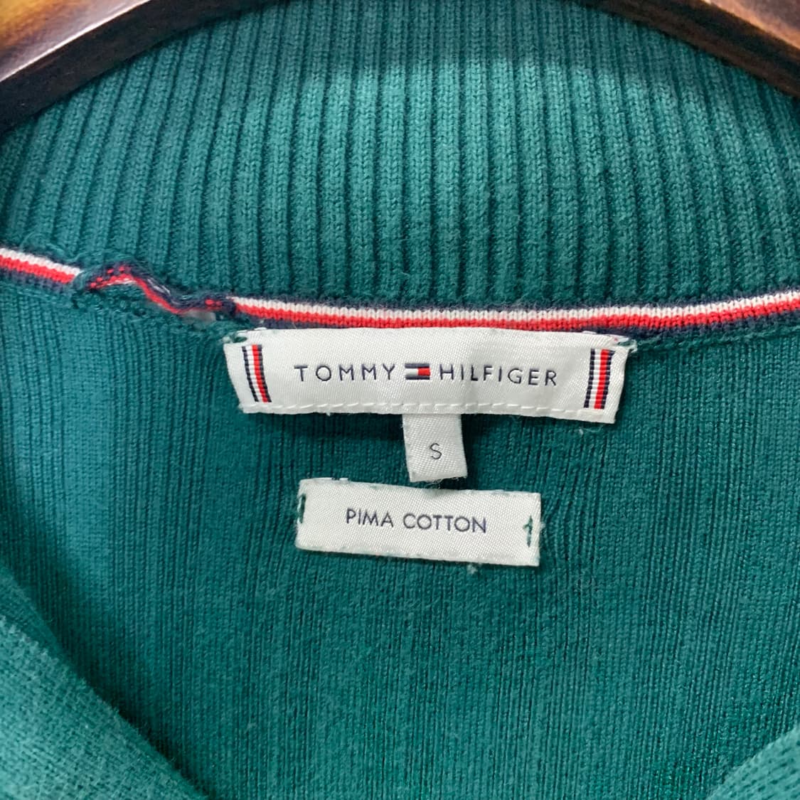 타미힐피거 투웨이 그린 골지 니트집업  상품이미지6