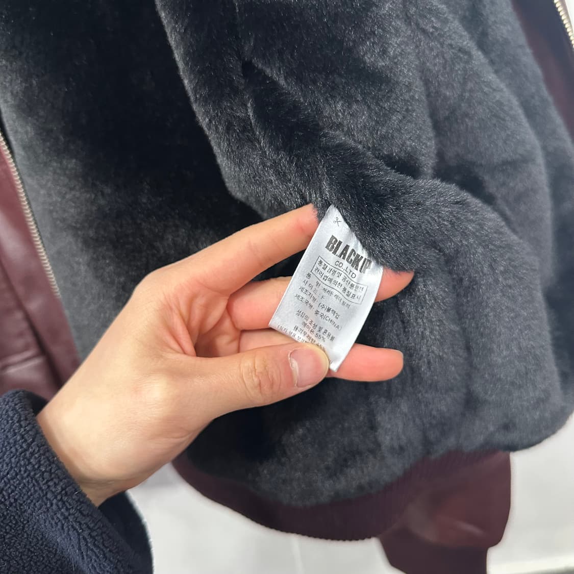 블랙업 레더 자켓 상품이미지4