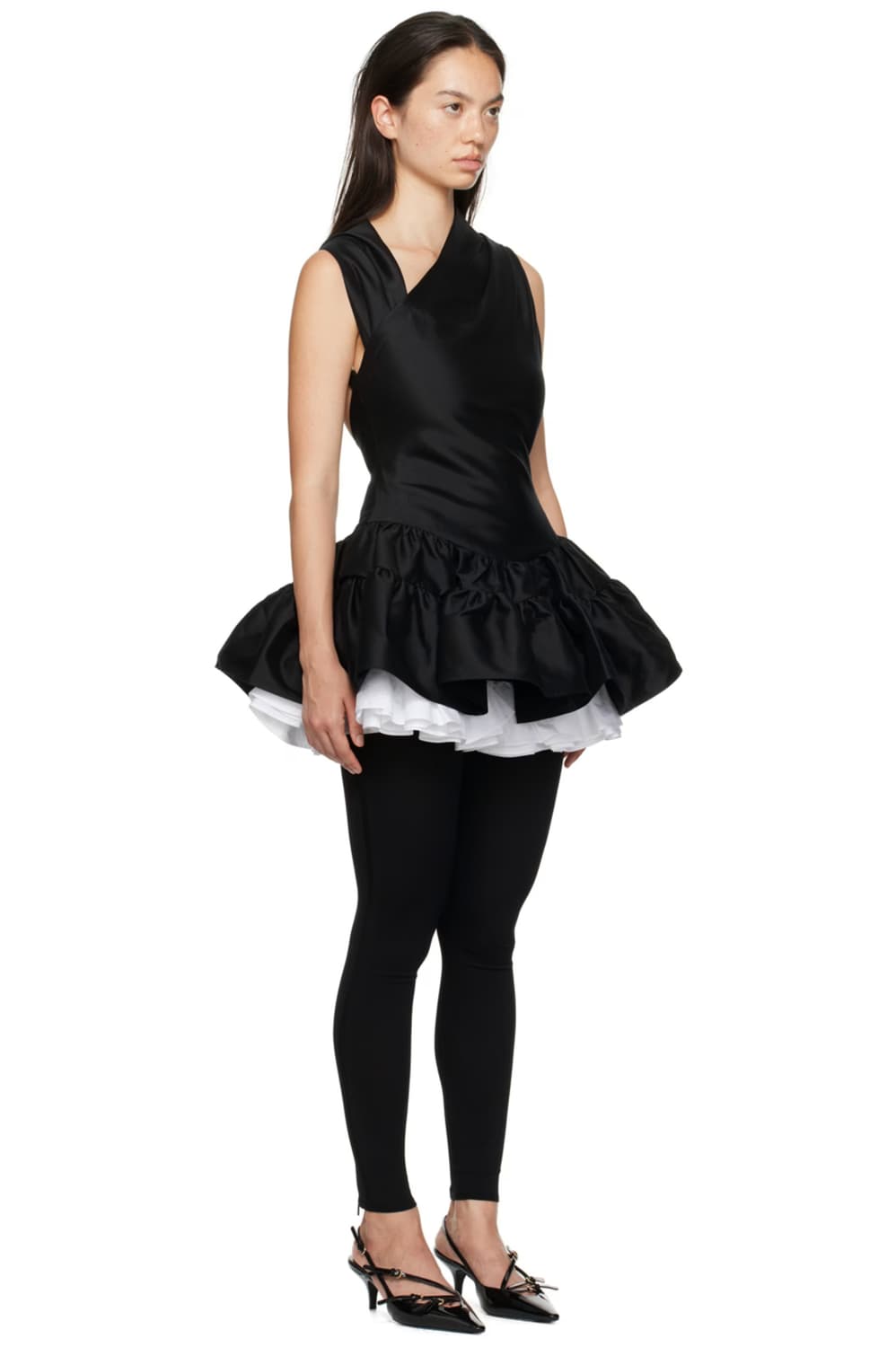 블랙 멀티레이어 버블 미니 드레스 - 6 상품이미지5