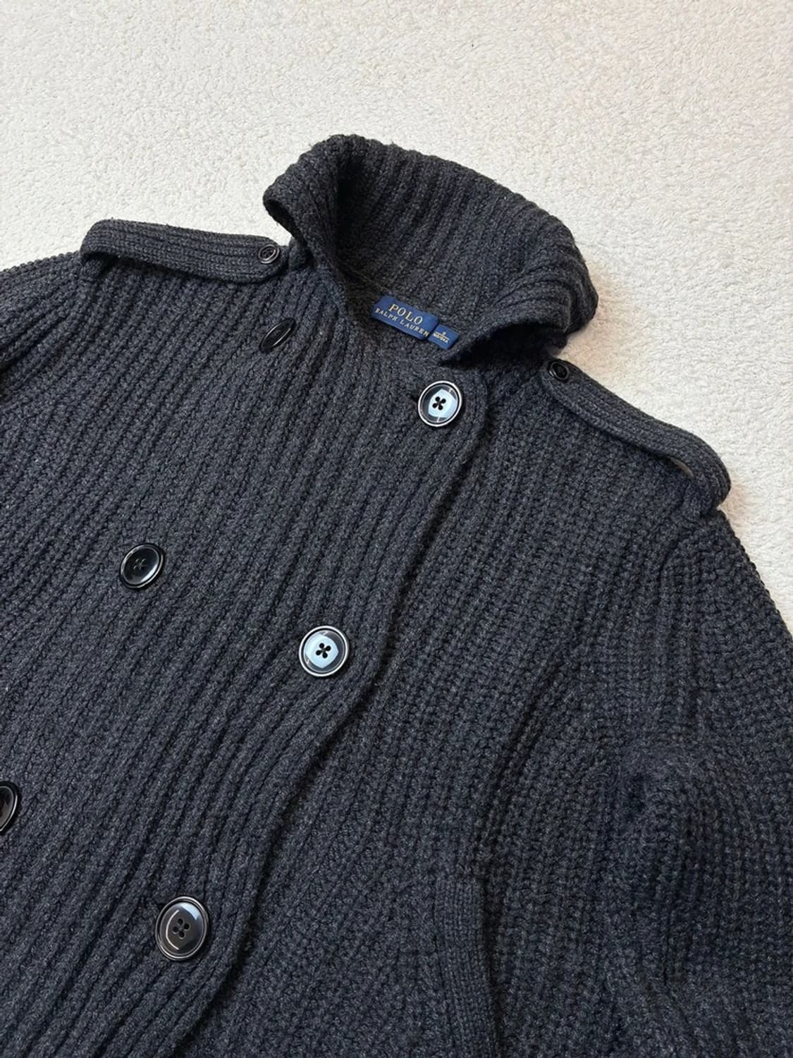 폴로 랄프로렌 울 캐시미어 더블 브레스티드 포켓 가디건 PN6019 상품이미지2