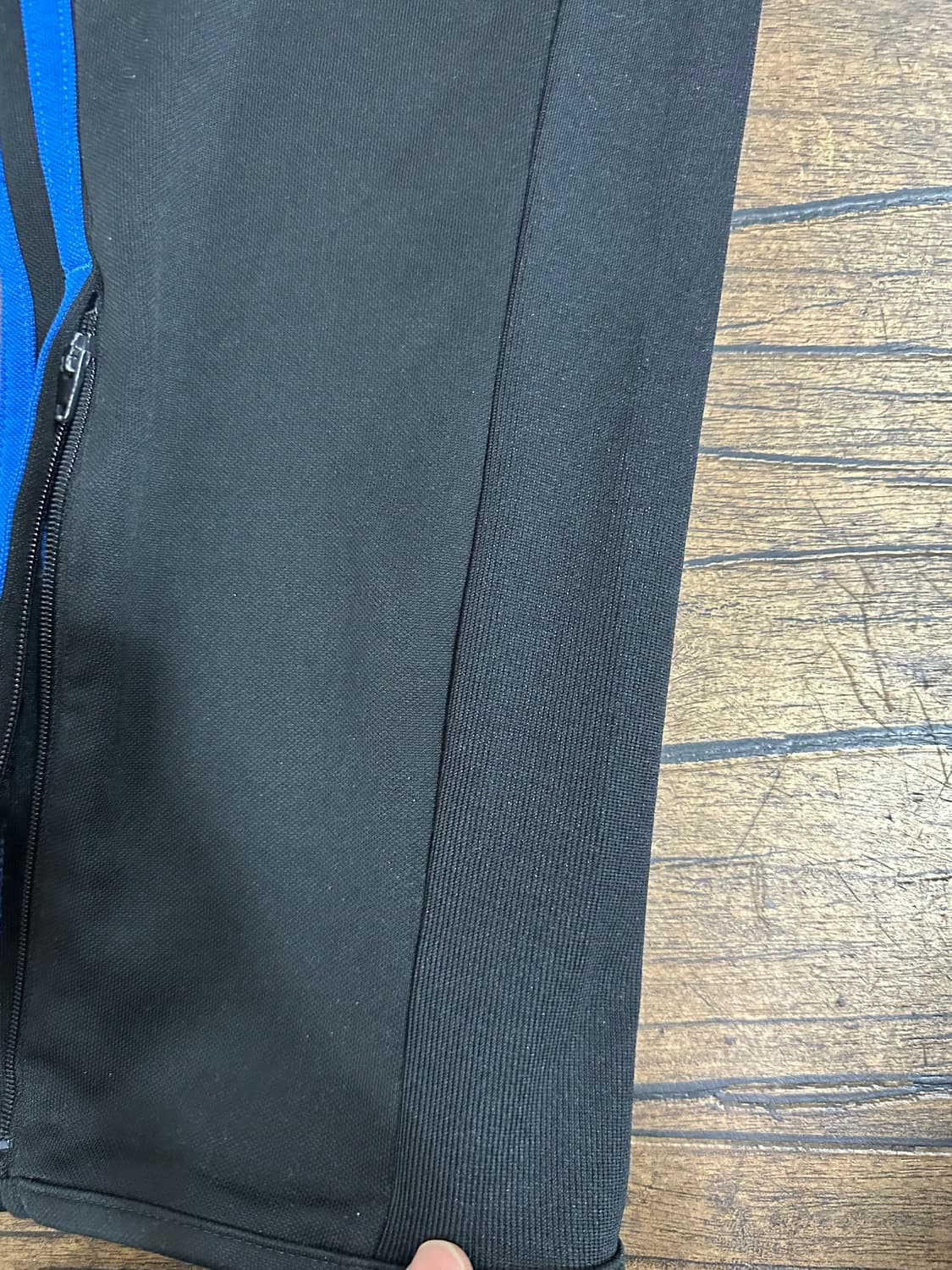 아디다스 삼선 트레이닝 조거바지 블랙/블루 L 상품이미지5