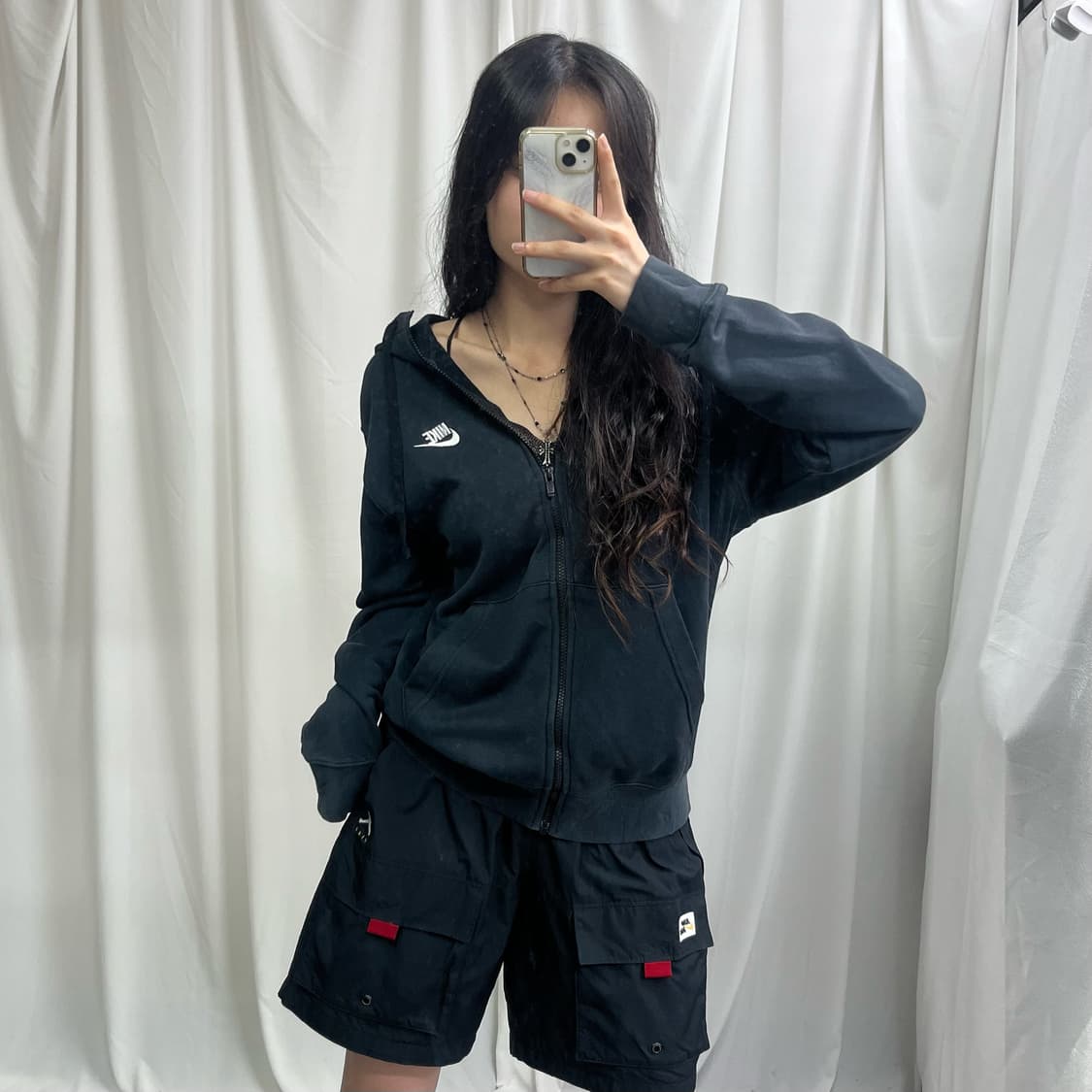 Nike black hood zip-up 상품이미지1