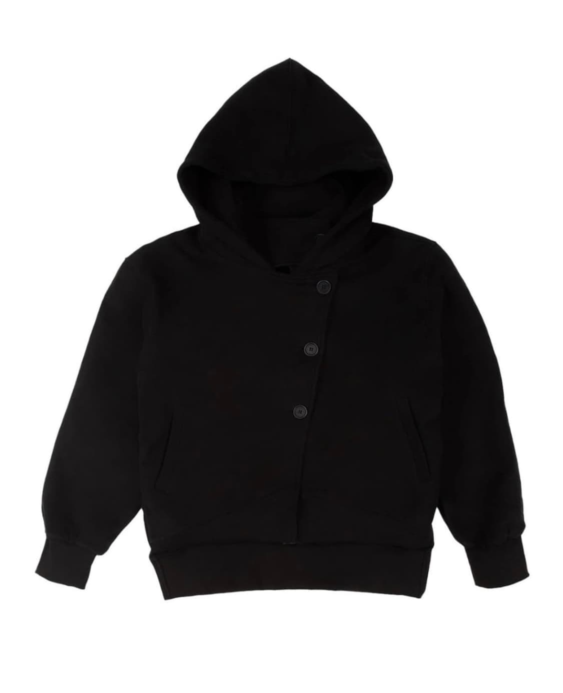오스하이 후드집업 High Neck Hood Zip Up Black 상품이미지2
