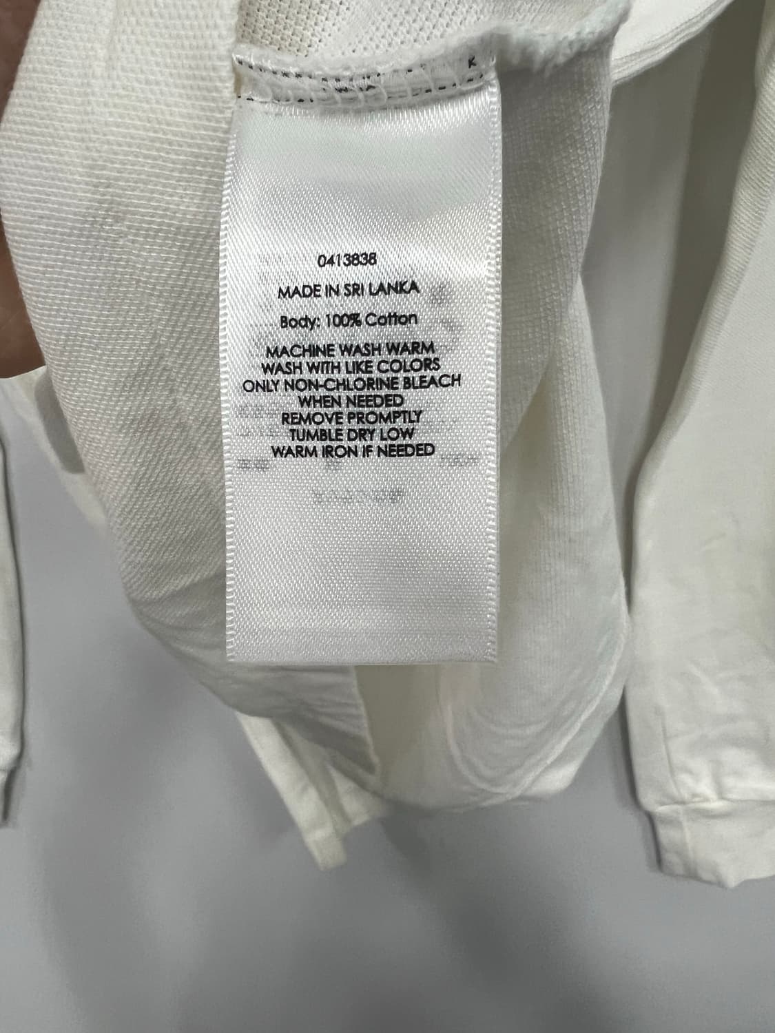 폴로 화이트 긴팔티 상품이미지3