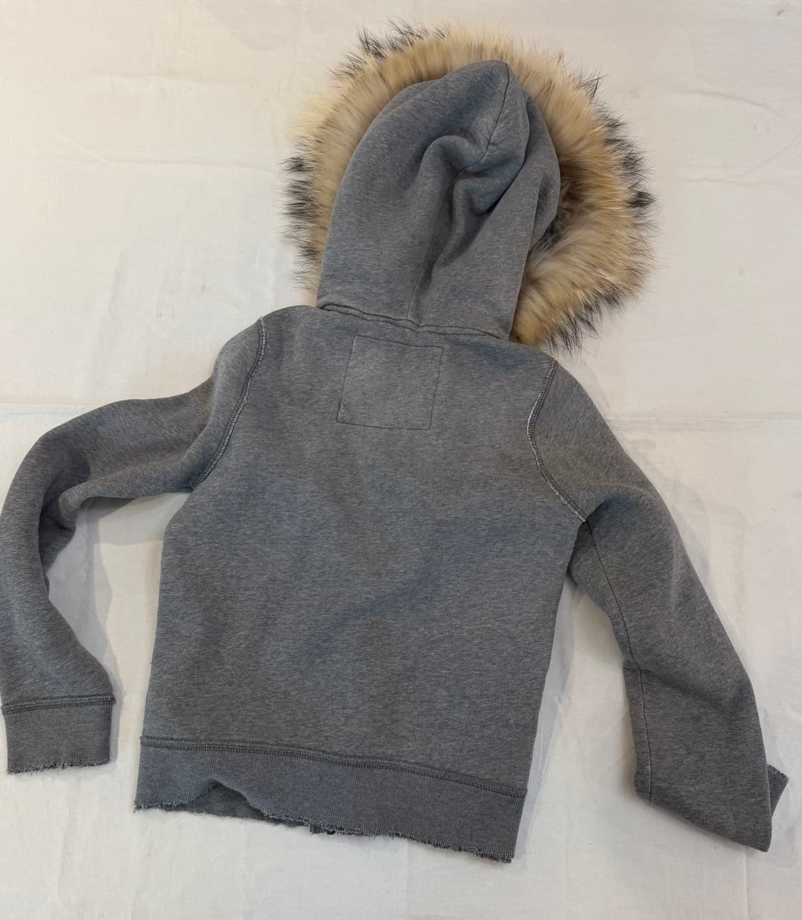 아베크롬비 딱붙핏 울프죠 퍼 후드집업 그레이 상품이미지3