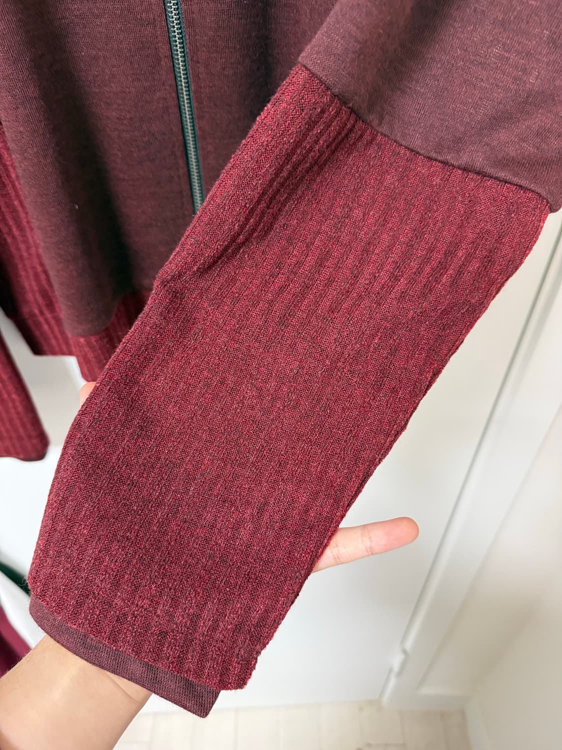 Double Sleeve Track Cardigan Dark Red 4 상품이미지6