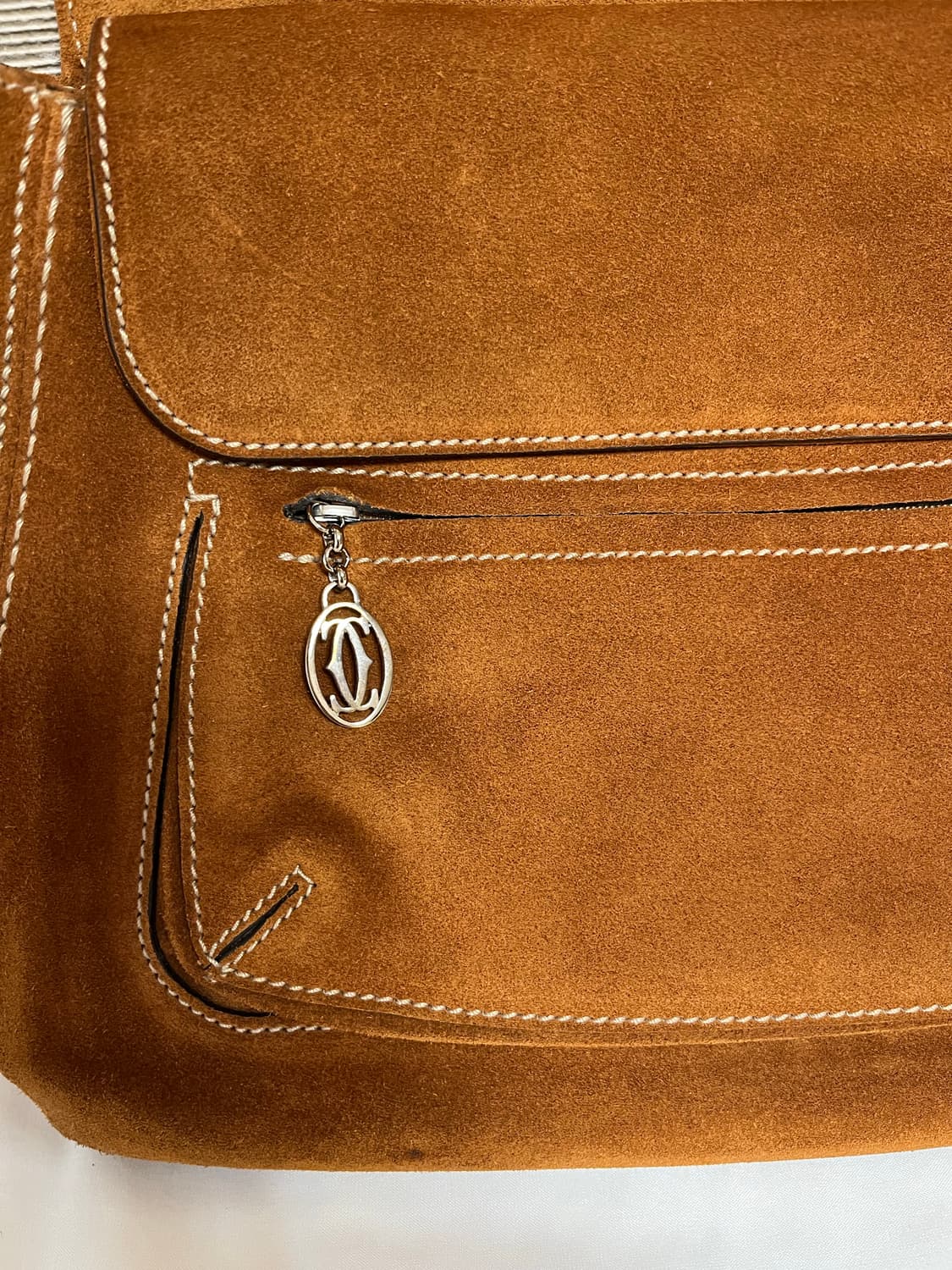 까르띠에 브라운 가죽 숄더백 상품이미지4